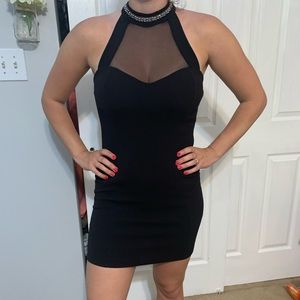 Guess black bot on mini dress